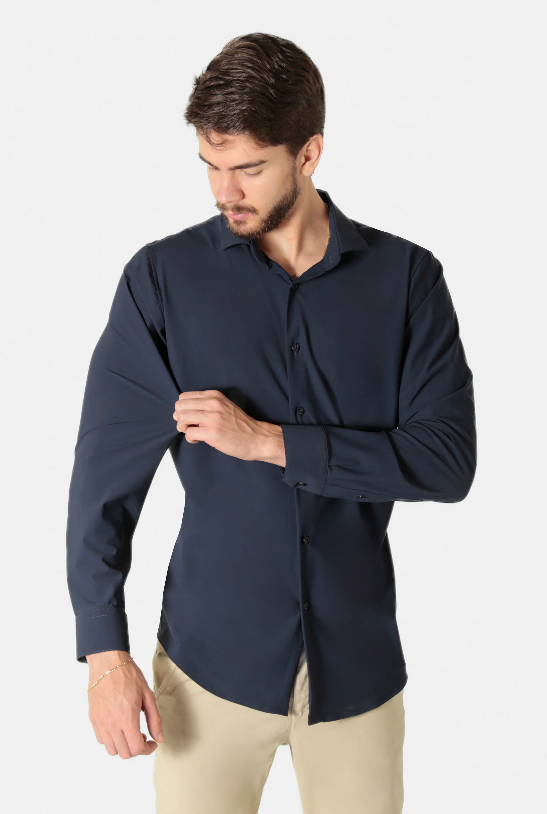 CAMISA TECH REGGINO POLIAMIDA STRETCH AZUL