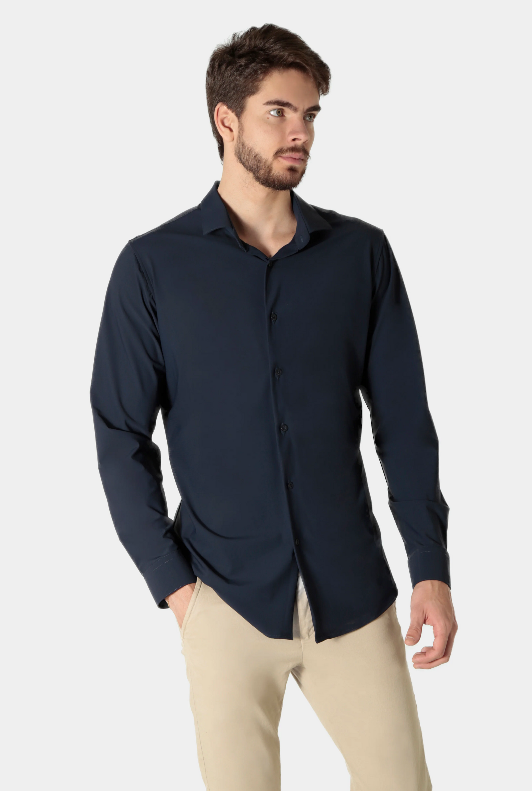 CAMISA TECH REGGINO POLIAMIDA STRETCH AZUL