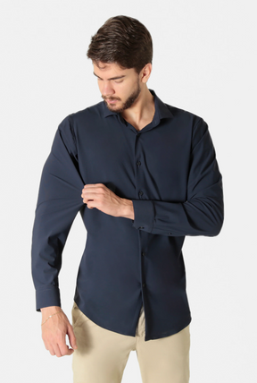 CAMISA TECH REGGINO POLIAMIDA STRETCH AZUL